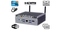 yBOX-X56-(6LAN)-I3 1125G4 v.2 - industrial miniPC with reinforced housing, USB, 6*LAN, HDMI inputs and Intel i3 processor, 4GB RAM, 128GB SSD