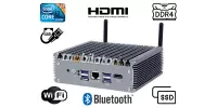 yBOX-X56-(6LAN)-I3 1125G4 v.4 - fanless compact BOX PC computer - for industrial use - 8GB RAM, 256GB SSD, 6*LAN, WiFi and Bluetooth