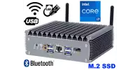 MiniPC yBOX-X56 I7 1165G7 32GB RAM 1000GB SSD M.2 v5 - Kompaktowy budżetowy komputer przemysłowy bezwentylatorowy wydajny szybki procesor dwie anteny WIFI 4G 3G USB 3.1 niewielki komputer przemysłowy fanless