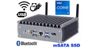 MiniPC yBOX-X56 I7 1165G7 8GB RAM 256GB SSD mSATA v2 - Kompaktowy budżetowy komputer przemysłowy bezwentylatorowy wydajny szybki procesor dwie anteny WIFI 4G 3G USB 3.1 niewielki komputer przemysłowy fanless