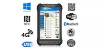 MobiPAD 9TS-J - odporny na pył i wodę tablet przemysłowy z NFC, skanerem 2D Newland N1 i czytnikiem linii papilarnych, procesor Intel Celeron N4500 2x2.8GHz, Windows 10, 8 calowy ekran dotykowy, 4GB RAM, 64GB ROM, IP65, odporny na upadki z 1,2 metra