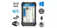 MobiPAD 9TS-J - pancerny tablet przemysłowy z UHF RFID 3-4 metry, procesor Intel Celeron N4500 2x2.8GHz, Windows 10, 8 calowy ekran dotykowy, 4GB RAM, 64GB ROM, IP65, odporny na upadki z 1,2 metra, wodoodporny i odporny na niskie oraz wysokie tempera