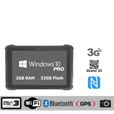 Wzmocniony wodoszczelny tablet przemysłowy Emdoor I16H NFC 2D - Win 10 Pro Licencja