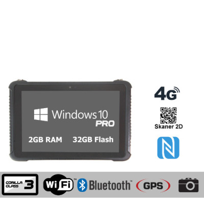 Wzmocniony wodoszczelny tablet przemysłowy Emdoor I16H 4G NFC 2D - Win 10 Pro Licencja