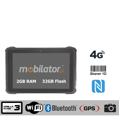 Wzmocniony wodoszczelny tablet przemysłowy Emdoor I16H NFC 1D 4G