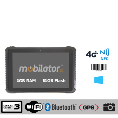 Emdoor I16HH v.10 - Wzmocniony Tablet przemysłowy z Windows 10 Pro oraz czytnikiem kodów kreskowych 2D