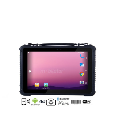  przemysłowy wododporny tablet z Androidem 9.0 oraz NFC, AR Film, dyskiem 64GB i 4GB RAM, normą IP65 Emdoor Q16