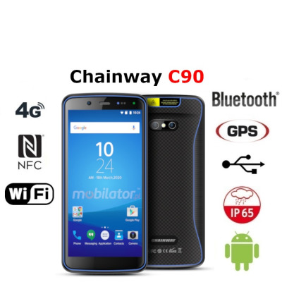 Przemysłowy kolektor o wzmocnionej konstrukcji  na magazyn  z modułem NFC  Chainway C90 