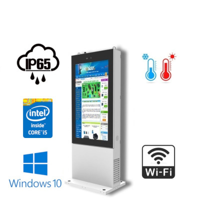 NoMobi Trex 65W v.1 - a durable information and advertising totem for outdoor use with a 65-inch display with a brightness of 2500 nits, resistant to water, dust, frost (approx. 25 days of delivery by train)