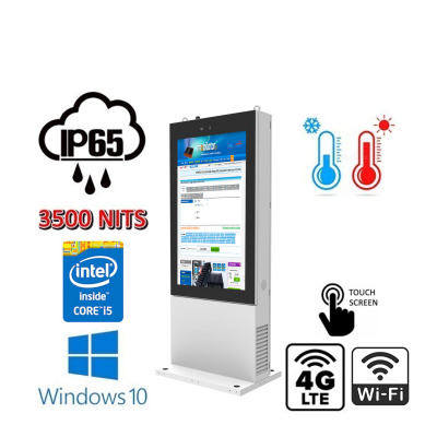  Reklamowy ekiosk stojący na zewnątrz  dotykowym ekranem Trex 55W