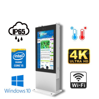 zarządzanie ekran 4K Trex 75 cali  Windows 10 PRO Intel Core i5 norma odporności IP65 WiFi system grzewczy