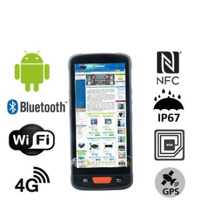 MobiPAD V9s – wytrzymały kolektor danych z NFC i UHF RFID, dla hurtowni i magazynu z normą IP67, Wifi i Bluetooth, system Android, przednią i tylną kamerą 13MPx/8MPx
