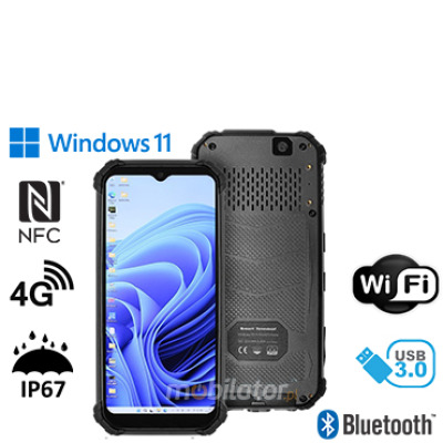 MobiPAD HS6 - Nowoczesny i wytrzymały, 6.5 cala, Windows 11, 8GB RAM, 256GB ROM, Intel Celeron N100, NFC, GPS, Bluetooth 5.0, 4G LTE, 1600x720, 410 nits, odporny na ekstremalne warunki, norma IP67