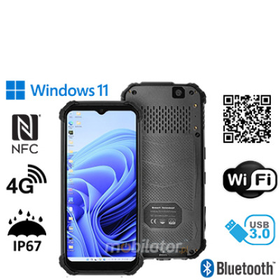 MobiPAD HS6 - Tablet odporny na upadki z Intel Celeron N100 4x3.4GHz, Windows 11, 8GB RAM, 256GB ROM, GPS, NFC, Bluetooth 5.0, Wifi, IP67, skaner 2D Newland N1, idealny do pracy w trudnych warunkach