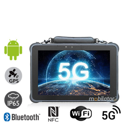 MobiPAD A311-T - wodoodporny tablet dla logistyki, Android 10, 10.1-calowy ekran dotykowy Full HD, 450 nits, 8GB RAM, 256GB ROM, LTE 5G, RJ45, IP65, wytrzymała konstrukcja, moduł NFC, pyłoodporny, zintegrowane WiFi, Bluetooth 5.0, USB 3.0, odporny na