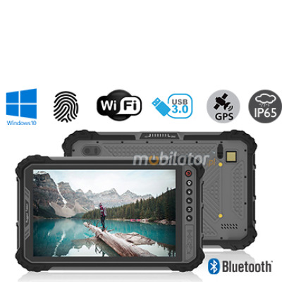 MobiPAD 9TS-M - pancerny tablet odporny na wodę, z ekranem 8 cali, procesorem Intel i5-8200Y, czytnik linii papilarnych, 8GB RAM, 256GB ROM, LTE 4G, wytrzymały tablet do pracy w magazynach i trudnych warunkach zewnętrznych, norma IP65