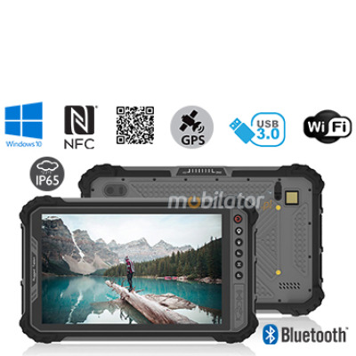 MobiPAD 9TS-M - wodoodporny tablet z NFC i skanerem 2D Newland N1, Intel i5-8200Y, 16GB RAM, 512GB ROM, ekran dotykowy 8 cali, odporny na upadki, pancerny tablet z normą IP65, LTE 4G, wytrzymały tablet do pracy w terenie i magazynach
