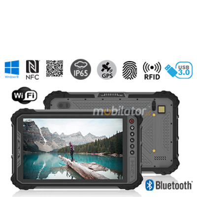MobiPAD 9TS-M - wytrzymały tablet przemysłowy z UHF RFID (3-4m), GPS o wysokiej precyzji, czytnik linii papilarnych, Intel i5-8200Y, 16GB RAM, 512GB ROM, 8-calowy ekran, pancerny tablet, odporny na upadki, wodoodporny, LTE 4G, idealny do magazynów i 