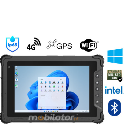 Emdoor I88N v.2 - Wzmocniony wstrząsoodporny tablet 8GB + 128GB, 8 cali 1920x1200, 4G, WiFi, BT 5.2 i NFC - odporny na pył i zachlapania, idealny do obsługi linii montażowej