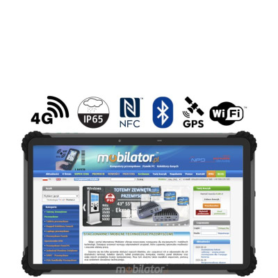 MobiPad T1300-A8-H v.2 - Rugged tablet 13.3” z jasnym ekranem 500nits, 1600mAh - norma IP65, skaner 2D Honeywell N4680