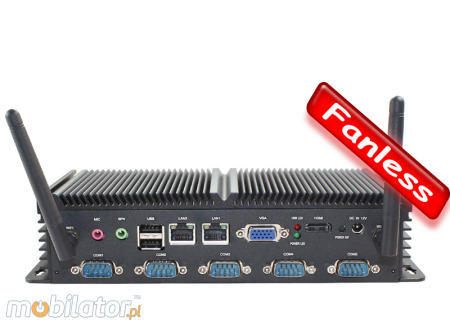 Industrial Fanless MiniPC IBOX-N2800A High (WiFi - Bluetooth) 