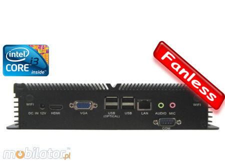 Industrial Fanless MiniPC IBOX-I3-3227u High (WiFi - Bluetooth)