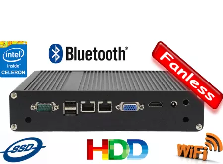 Industrial Fanless MiniPC IBOX-ZPC-H6-X4 High (WiFi - Bluetooth)