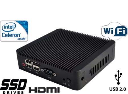 Industrial Fanless MiniPC mBOX Nuc Q100N-01 v.3