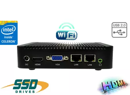 3 sztuki Przemysłowy Fanless MiniPC mBOX Nuc Q100S-01 v.3