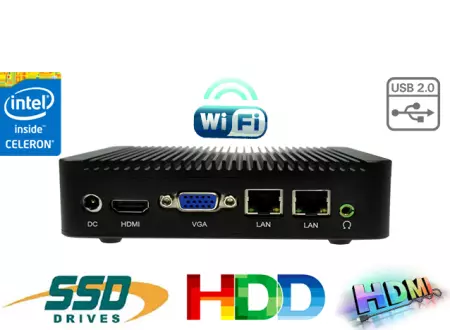3 sztuki Przemysłowy Fanless MiniPC mBOX Nuc Q100S-02 v.3