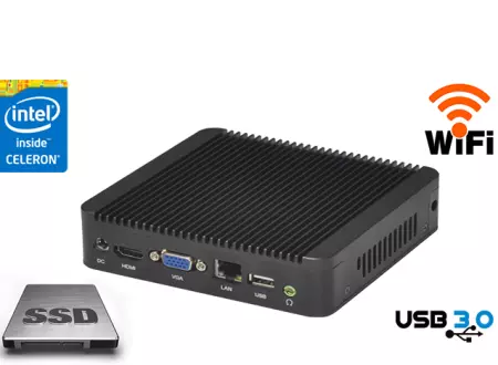Industrial Fanless MiniPC mBOX Nuc Q180-01 v.3