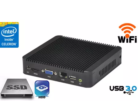 Przemysłowy Fanless MiniPC mBOX Nuc Q190-02 v.3