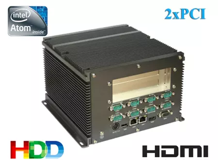 Fanless Industrial Computer MiniPC moBOX-525P2 (2xPCI) v.1