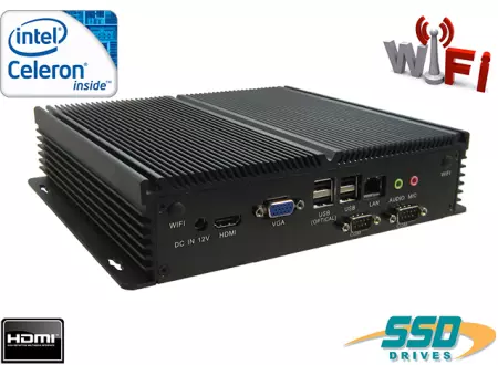 Industrial Computer Fanless MiniPC IBOX-J1900B (WiFi)