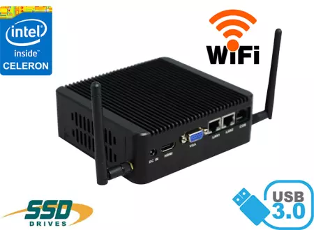 Industrial Computer Fanless MiniPC Nuc IBOX-Nano- J1800 N2B
