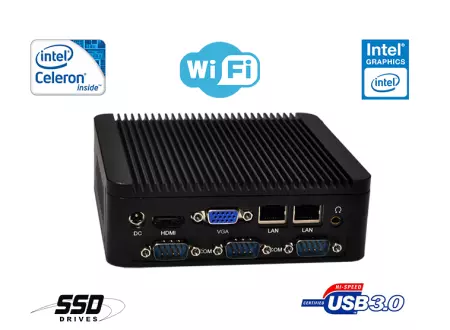 Industrial Fanless MiniPC mBOX Nuc Q180P v.3