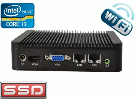 Computer Industrial Fanless MiniPC mBOX Nuc Q210S-01 v.1
