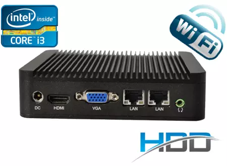 Computer Industrial Fanless MiniPC mBOX Nuc Q210S-02 v.5