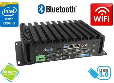 Komputer Przemysłowy Fanless MiniPC IBOX-I3-3110m Top (WiFi+Bluetooth)
