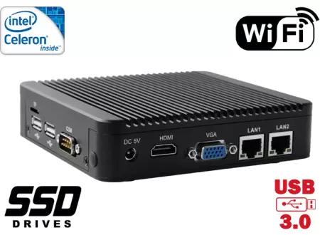 Industrial Computer Fanless Mini PC IBOX-Nano-J1900 N1a v.1
