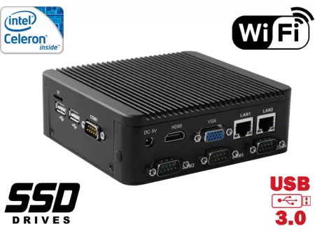 Industrial Computer Fanless Mini PC IBOX-Nano-J1900 N1b v.2