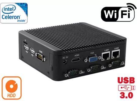 Industrial Computer Fanless Mini PC IBOX-Nano-J1900 N1b v.4