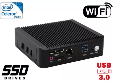 Przemysłowy Komputer Fanless MiniPC Nuc IBOX-Nano-J1900-N6 v.1