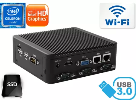 Przemysłowy Komputer Fanless MiniPC Nuc IBOX-501 N1-B v.2