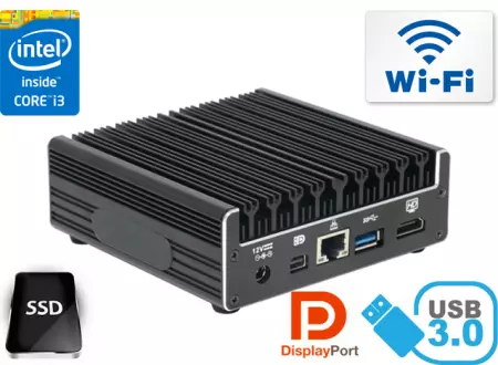 Przemysłowy Komputer Fanless MiniPC IBOX-Core I3-4030U-NUC1 v.1