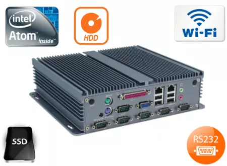 Przemysłowy Komputer Fanless MiniPC IBOX-206(D2550) v.4