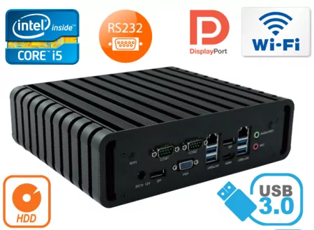 Przemysłowy Komputer Fanless MiniPC IBOX-QM87 i5 (LPT i GPIO) v.2