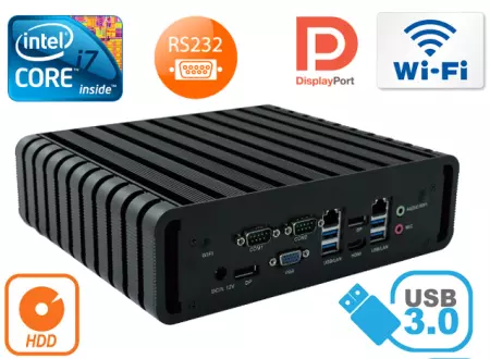 Industrial Computer Fanless MiniPC IBOX-QM87 i7 v.2
