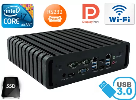 Industrial Computer Fanless MiniPC IBOX-QM87 i7 (LPT i GPIO) v.4