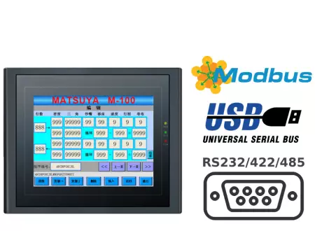 Industrial control panel with touchscreen HMI MKS-102AE IP65 2xCOM Port
